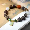 Pulseira de Contas Cubo de Agarwood Dara Gan Novo Estilo Chinês Pulseira de Madeira Ponto Turístico Transmissão ao Vivo Atacado