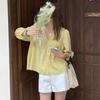 Novo Top Elegante de Nicho da Moda de Estilo Coreano para Início de Outono, Design Chic de Estilo Francês, Camisa Clavicular de Estilo Hong Kong para Mulheres