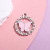 Acessórios de Borboleta Pingente Estilo Europeu e Americano Diamante com Gotejamento de Óleo Liga de Zinco Acessórios de Joia Pulseira DIY Roupas Colar Chaveiro
