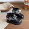 Botas de Encaje con Moño de Caña Baja Nuevas para Otoño 2026 para Niñas Pequeñas, Botas de Piel Antideslizantes Resistentes al Desgaste, Botas de Moda Versátiles para Niños
