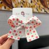 Tienda de fábrica nuevos accesorios para el cabello para niños al por mayor pinza superior para el cabello con cinta de flor de terciopelo a rayas