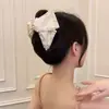 Pinza de Satín de Gama Alta para Cabello, Pinza Versátil de Color Sólido Simple Estilo Francés, Pinza de Tiburón Grande para Peinados Recogidos