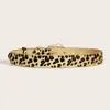 Cinturón Subcultura Estampado de Leopardo, Cinturón Hot Girl, Cinturón de Cuero Suave Moda para Mujer, Decoración Retro Versátil de Gama Alta Venta al por Mayor