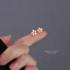Pendientes de Flor de Cerezo con Diamante de Plata Pura S999 para Mujer, Simples, Ligeros y Lujosos, Pequeños, Frescos, Dulces y Femeninos, Pendientes de Flor para Entrega