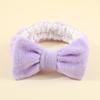 Diadema Temu Transfronteriza Color Puro Lazo Grande para Mujer Mascarilla para Lavado Facial Diadema Rosa Diadema Linda a Juego de Colores Accesorios para el Cabello