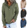 Moda Femenina Europea y Americana 2021 Estación Independiente de Amazon Sudadera Casual Holgada de Manga Larga con Capucha y Bolsillo con Cordón