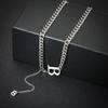 Collar metálico con letra B personalizado europeo y americano ins que combina con todo, estilo frío de celebridad de internet, temperamento simple, cadena corta para clavícula femenina