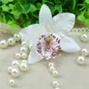 B Flor de Orquídea Cymbidium Artificial Cabeza de Orquídea Tailandesa Materiales DIY Adorno para Cabeza de Boda Hecho a Mano Corona Accesorios Decoración para Sombrero Zapato Flor