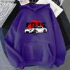 Sudadera con capucha de algodón Blanc Rx7 Jdm Car Print para Hombre/Mujer Casual Overs