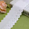 Borde de Encaje Bordado de Algodón Blanco, Borde de Encaje Decorativo para Ropa Infantil, Encaje Bordado Soluble en Agua