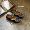 2026 Otoño Temprano Nuevos Zapatos de Cuero para Niños Zapatos de Princesa para Niñas con Fuegos Artificiales Franceses de Pedrería Zapatos de Salón Individuales con Perlas