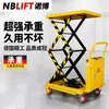 Carro plataforma elevadora eléctrica Nobo, elevación hidráulica, elevador móvil pequeño, plataforma elevadora de piso plano tipo tijera empujada a mano