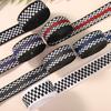 Cinta a cuadros en blanco y negro poliéster algodón accesorios para ropa llavero cordón para teléfono móvil cinta decorativa cinta al por mayor en stock