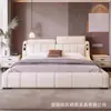 Dormitorio Principal 2.2m Dormitorio Principal Lujo Ligero Moderno Tapizado Cama de Boda Almacenamiento Cama Doble 2026 Nuevo Dormitorio Italiano