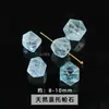 Jingdian Jewelry Cristales Naturales Perlas Octagonales Perlas Sueltas Pulsera DIY Hecha a Mano Pulsera Cristal Fantasma Rojo Perlas Sueltas Accesorios