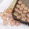 Pasador de Flor de Cinco Pétalos Color Gelatina con Borde Dorado Pieza de Flor Hecha a Mano DIY Ramo de Flores Pasador de Estilo Antiguo Accesorio