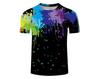 2023 nueva camiseta de impresión digital 3D de verano con impresión de moda masculina, personalidad de moda vanguardista