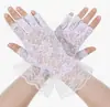 Ventas Directas de Fábrica Guantes de Encaje Transfronterizos Guantes de Encaje sin Dedos Estilo Largo Corto con Dedos Guantes de Novia de Verano Protección Solar