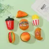 Simulação Realista Hambúrguer Croissant Batata Frita Brinquedo de Apertar Tpr Desenho Animado Comida Divertida Brinquedo Massa Alívio de Estresse Brinquedo