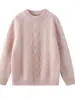 Estilo Novo Outono e Inverno Três Fios Espessado Moda Padrão Torcido Suéter Pulôver de Caxemira Infantil para Meninas e Meninos
