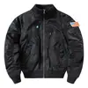 Gola de beisebol jaqueta voadora outono e inverno piloto da força aérea jaqueta única uniforme de beisebol masculino curto tático gola jaqueta masculina