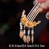 Templo prensado estilo Tang antiguo hojas osmanthus peines todo partido temperamento aleación hecho a mano accesorios para ropa china retro palacio accesorios para el cabello