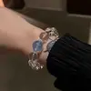 Artículos Populares Transfronterizos: Pulsera Hecha a Mano de Ágata Cristal Aventurina Verde Piedra Preciosa Roja Verde Fresa Amatista Piedra del Sol Lapislázuli Ojo de Tigre