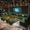 Venta al por mayor de fábrica Sofá para cabina KTV Cabina de bar en forma de U Combinación de sofá de bar