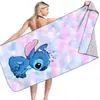 Toalla de Playa para Niños Stitch, Toalla de Baño, Material de Microfibra Absorbente, Secado Rápido y Resistente a la Arena, Estilo Popular de Exportación Transfronteriza
