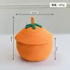 Cesta de Armazenamento Trançada com Corda de Algodão Color-blocking Cogumelo Criativo com Tampa Cesta de Armazenamento de Lanches para Mesa de Trabalho Cesta Organizadora de Utensílios Domésticos