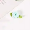 Cinta de Satén Hojosa Creativa Flor de Cinta Pequeña Rosa Hecha a Mano Accesorios para Pasador de Pelo Ropa Interior Ropa Venta al por Mayor en Stock