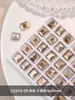 Rinestones Decorativos para Uñas de Forma Cuadrada Larga, Varios Tamaños, Color Transparente Champagne, Cristales de Vidrio Multifacéticos, Accesorios para Uñas al por Mayor