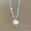 Collar Redondo de Concha Estilo Isla Romántico, Lujo Ligero y Sensación de Alta Gama, Cadena para Clavícula, Accesorio Versátil de Nicho para Vacaciones en la Costa para Mujeres