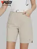 Calças de Golfe Pgm Femininas Shorts de Verão Cintura Alta Reta Calças Esportivas Calças com Fenda Versátil