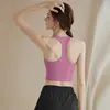 Sujetador Deportivo de una Pieza con Copas Fijas para Mujer, Camiseta sin Mangas de Yoga con Espalda en Y, Antishock, Realce, Sujetador para Uso Diario