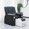 Sofá banheira de pés elétrica multifuncional, sofá elétrico de massagem nos pés, cadeira multifuncional de couro para banheira de pés de uma pessoa, pode reclinar para dormir