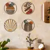 BR3477C Pintura Colgante Redonda de Arte Creativo de Simulación Pegatinas de Pared Autoadhesivas Pegatinas Decorativas de Fondo para Sala de Estar Estudio Sala de Té