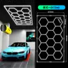 Luz de Panal LED 110V Luz de Plaza de Estacionamiento Hexagonal Película de Aplicación para Tienda de Lavado de Autos Techo Punto de Belleza para Autos Luz de Panal 220V