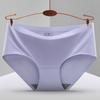 Lótus da noite seda gelada calcinha sem costura feminina forro de algodão de alta qualidade cintura feminina peça única plus size calcinhas atacado
