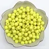 Cuentas redondas de acrílico de 4/6/8 mm, agujero recto, color sólido, material para abalorios hechos a mano DIY, cuentas lisas, cadena para teléfono móvil, cuentas sueltas