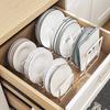 Escurridor de Tazones y Platos para Cajón de Cocina Doméstico Multifuncional Almacenamiento de Platos con Partición Estante de Almacenamiento Interior para Gabinete de Cocina Estante para Platos Artefacto para Platos