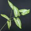 Parede de Planta Artificial Arranjo de Folhas Verdes com Folhas de Monstera, Folhas de Taioba, Pequena Decoração de Bonsai, Decoração de Paisagem Verde, Folhas de Taioba