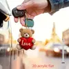 Accesorios Acrílicos con Forma de Corazón de Oso Lindo Transfronterizos Llavero Acrílico Colgante para Espejo Retrovisor de Coche Nuevo