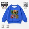 Plantas vs.. Roupas de Zumbi Camiseta de Manga Longa Meninos Outono Inverno Plus Veludo Solta Infantil Desenho Animado Jogo Tendência Moletom