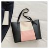 Nova Bolsa Feminina 2025, Combinação de Cores Estilosa, Retrô, Simples e Atmosférica, Para o Trabalho, Casual, Bolsa de Ombro/Mão Tote de Grande Capacidade