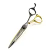 Color Negro Dorado 6.0 pulgadas Tijeras de Peluquería Naipson Acero Negro Tigre Dorado Pequeño, Tijeras para Cortar el Cabello, Tijeras Deslizantes