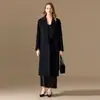 Abrigo de Terciopelo Camel 100 Forrado para Mujer de Largo Medio 2025 Invierno Espesado Nuevo Suelto Marrón Lana