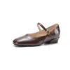 Sapatos Mary Jane Estilo Francês 2026 Novos Sapatos Profissionais de Salto Baixo com Tiras, Mocassins Princesa de Nicho, Tamanhos 33-43