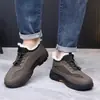 Zapatos de Algodón para Hombre Invierno Nuevo Estilo Felpa Gruesa Slip-on Zapatos Casuales para Senderismo de Hombre Cálidos Antideslizantes Zapatos para Papá de Mediana Edad y Mayores
