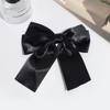 Moda Transfronteriza Retro Simple Horquilla Cinta de Tela Lazo Clip Pico de Pato Accesorios para el Cabello de Satén de Alta Gama Clip